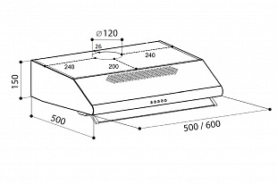 Вытяжка LEX SIMPLE 600 INOX