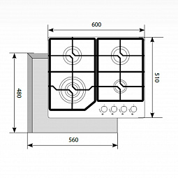 Варочная поверхность Lex GVG 640-1 IV