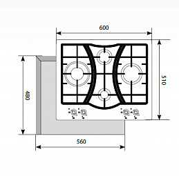 Варочная поверхность Lex GVG 643C IV