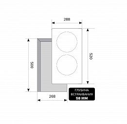 Варочная поверхность Lex EVI 320 BL