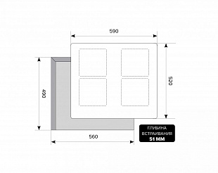 Индукционная варочная поверхность Lex EVI 640 F BL