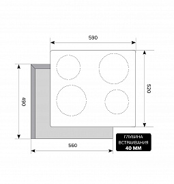 Варочная поверхность Lex EVH 640 BL