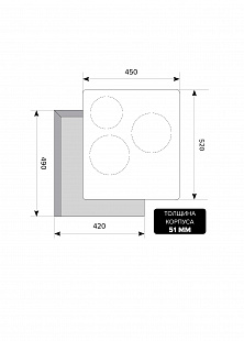 Индукционная варочная поверхность Lex EVI 430 BL
